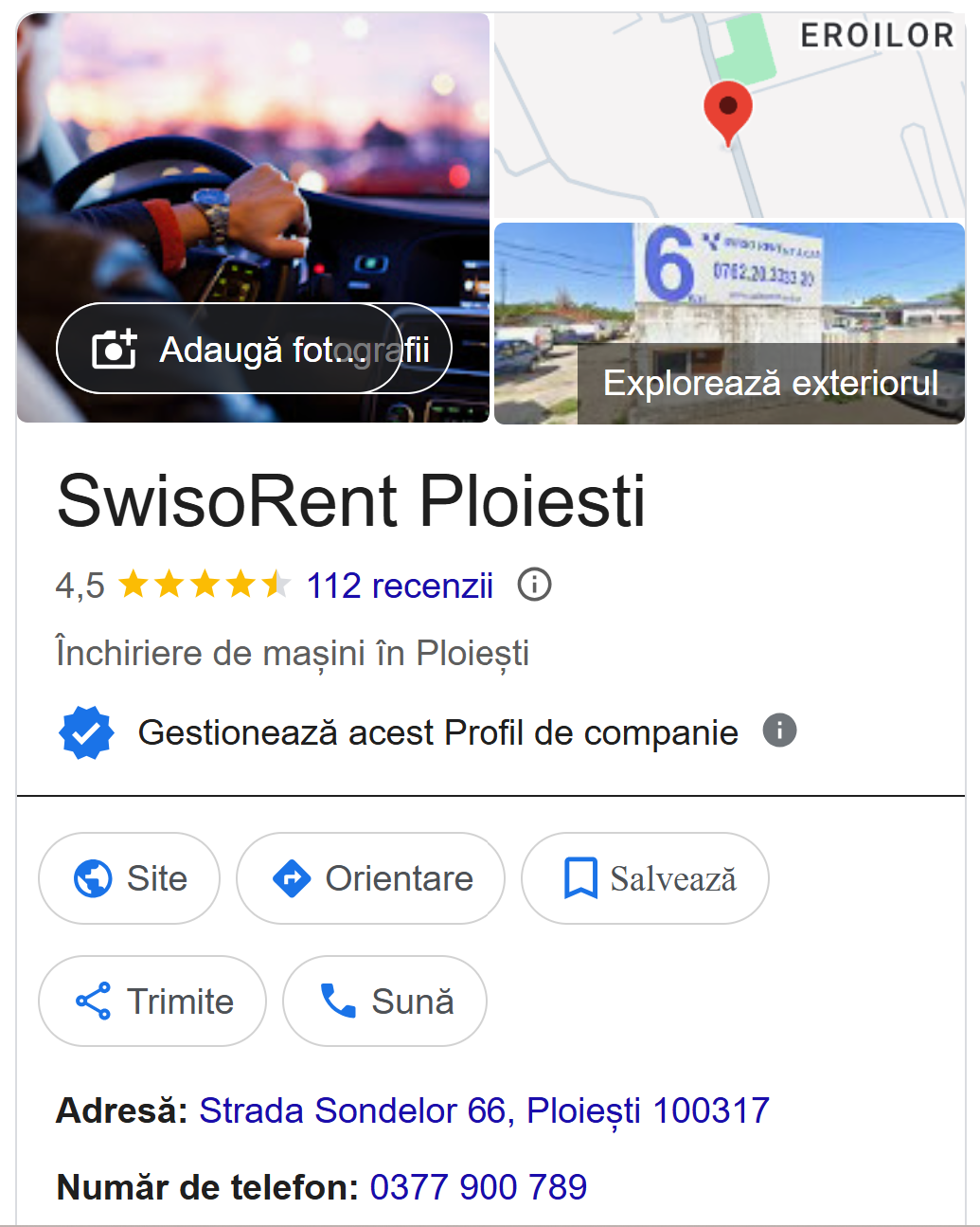 servicii de rent a car promovate prin seo local